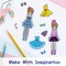Wrapables Make a Face Stickers, Make Your Own Animal, Food, Dress-Up Stickers, DIY Craft Activities, Party Favors (24 Sheets), Princesses and Girls